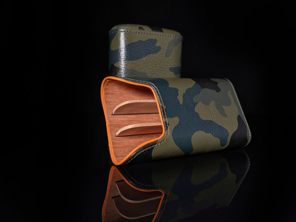 Brizard and Co. Show Band 3 Cigar Case — Camouflage Leather