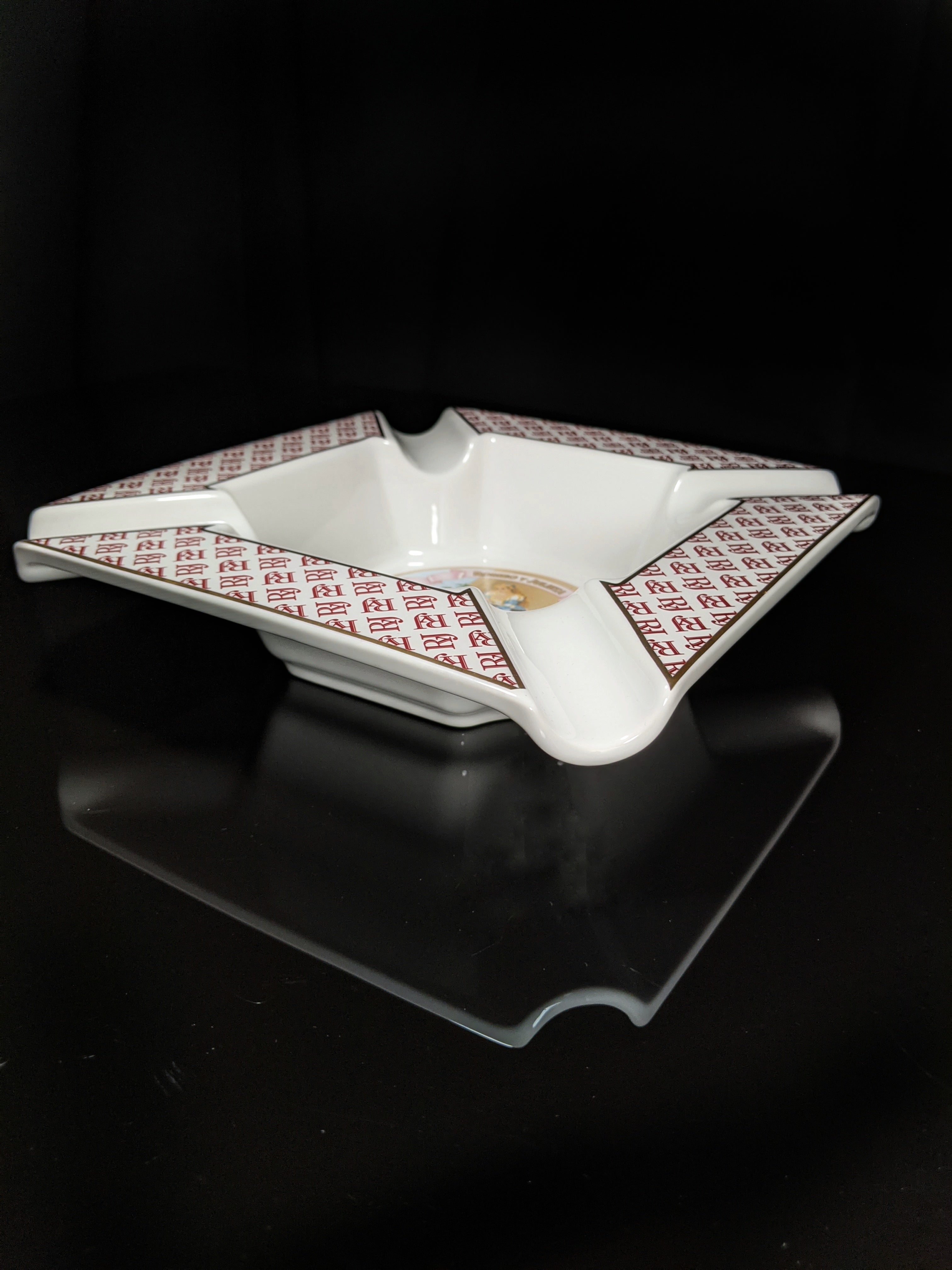 Large Ceramic Cigar Ashtray 9" Square