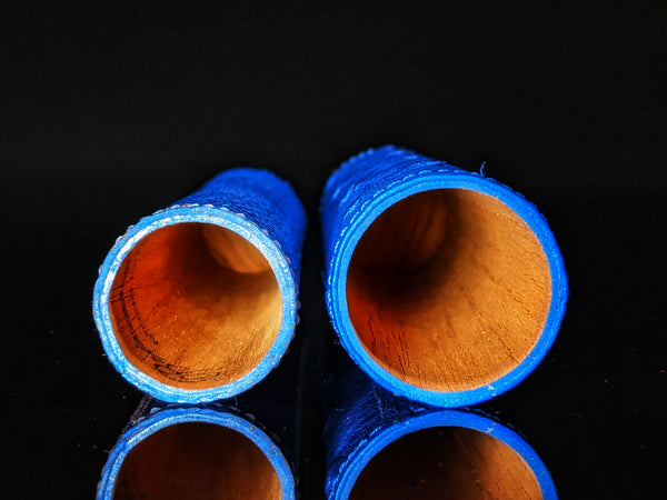 Brizard and Co Blue Ostrich Single Cigar Tube Holder