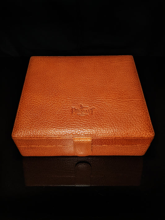 Pheasant Leather Humidor made in Spain by RD Gomez NIB
