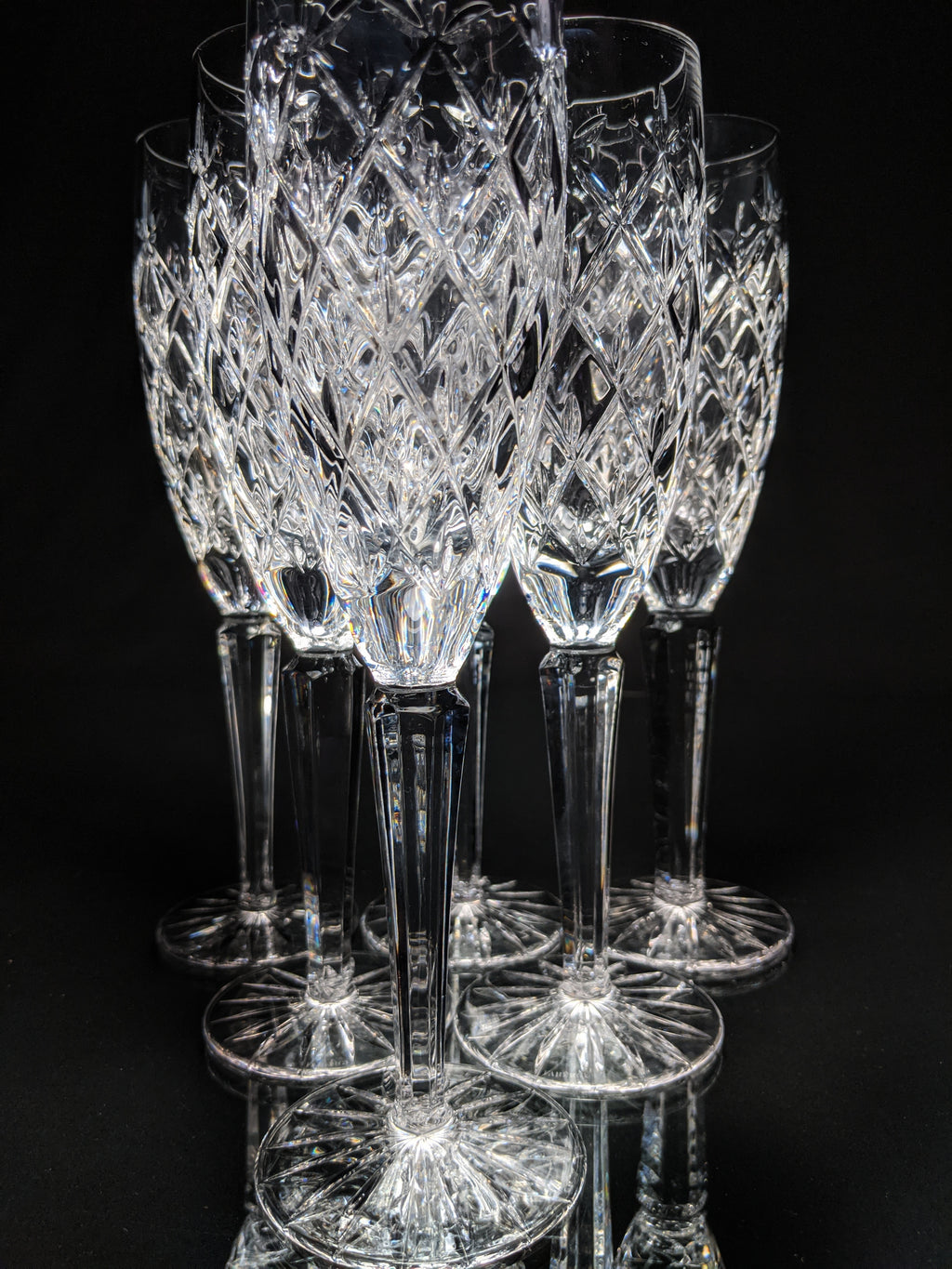 Faberge Clear Crystal Flutes