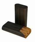 Brizard and Co. "Show Band" 3 Cigar Case - Gunmetal Ebony