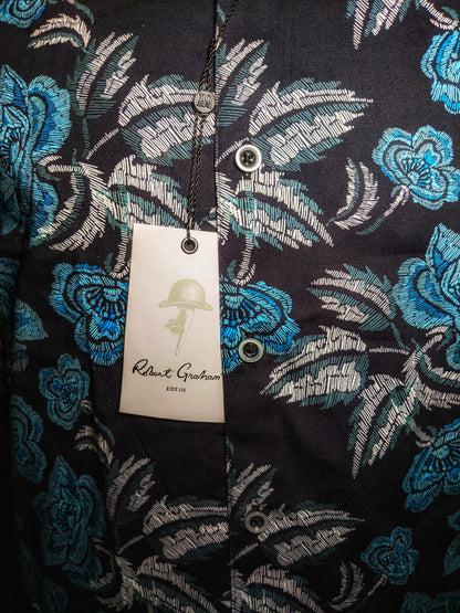 Robert Graham Short Sleeve Colorful Classic Fit Shirt Medium Adult