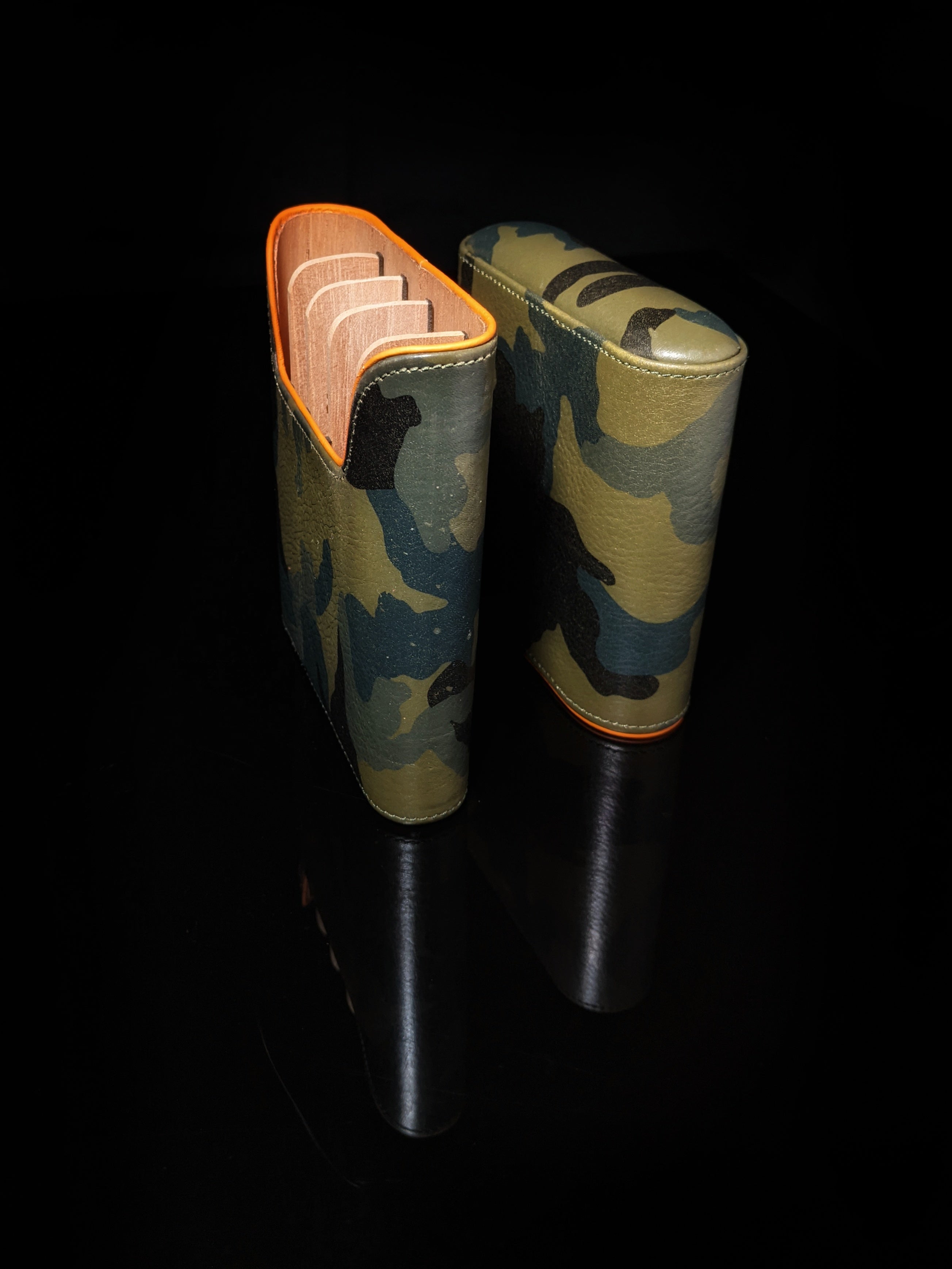 Brizard and Co. Golfer’s Case (Show Band 5) — Camouflage & Orange Leather, New in Box