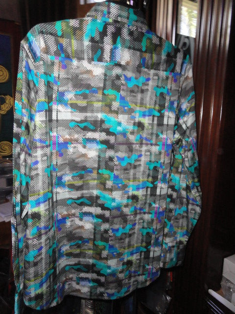 Robert Graham Hydroflauge Colorful Long Sleeve Shirt - Medium