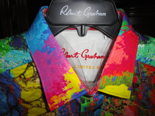 Robert Graham Fogel Limited Edition Long Sleeve Shirt Medium Size