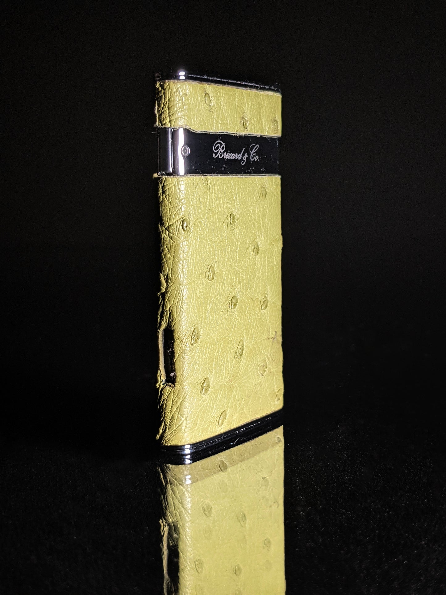 Brizard and Co Ostrich Matcha Sottile Lighter