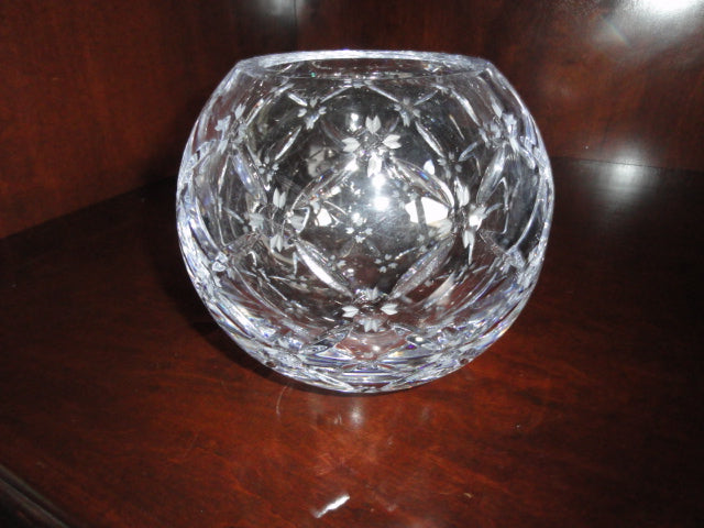 Faberge Pine Cone Crystal Rose Bowl in the original box