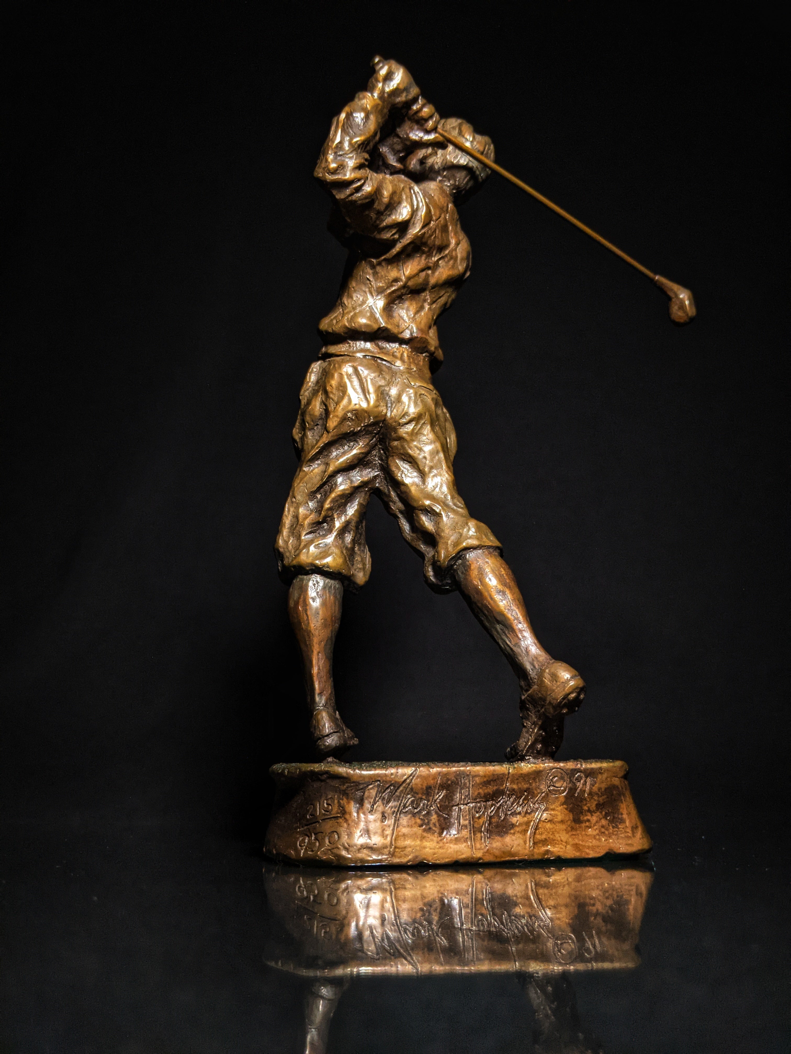 Mark Hopkins Golf Series "Fairway" Bronze Sculpture — Made in USA