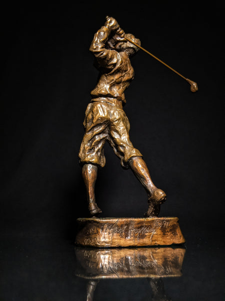 Mark Hopkins Bronze Golf Series Sculpture called " Fairway " Made in USA