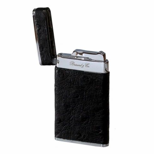 Brizard and Co. The "Sottile" Lighter - Ostrich Black