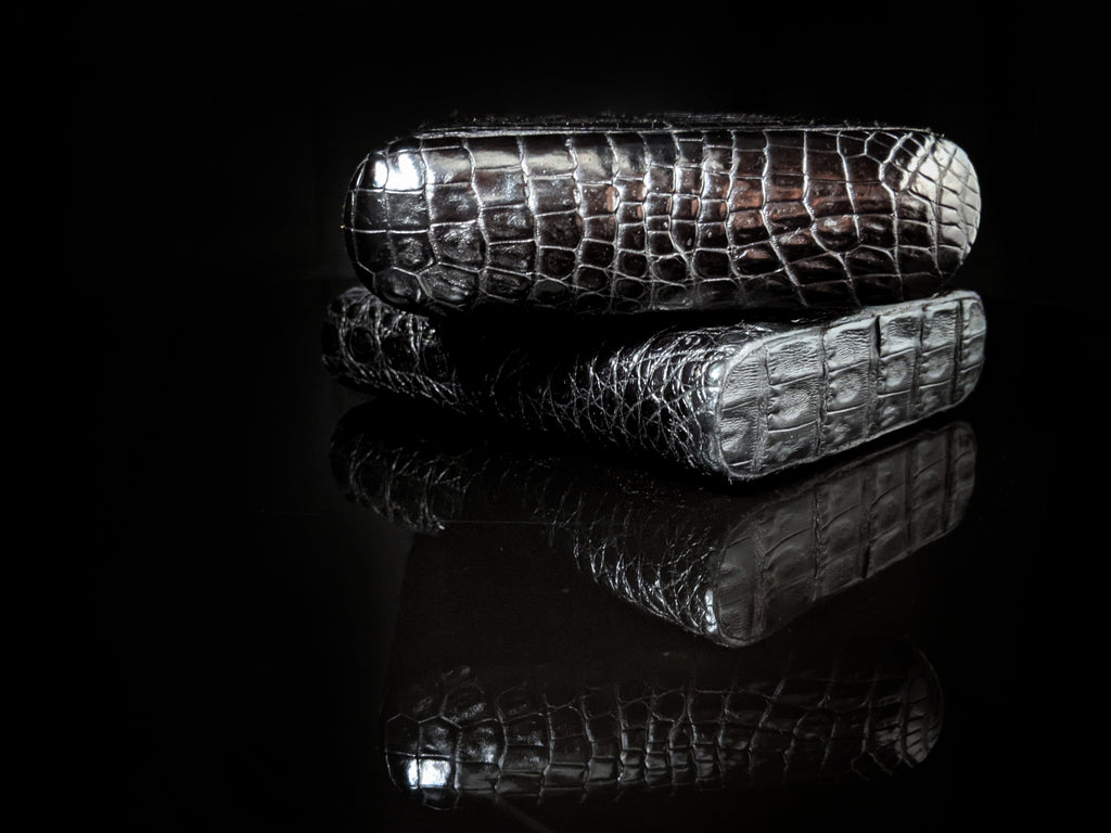 Brizard and Co Black Caiman Aligator Golfers Case