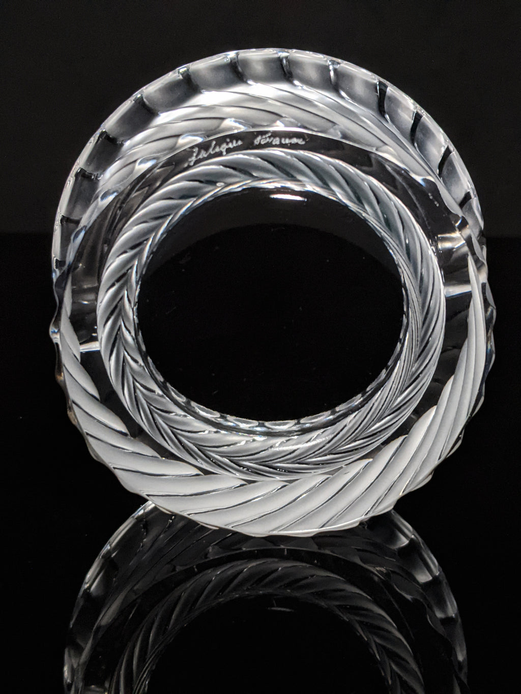 Lalique France Crystal Smyrne Ashtray