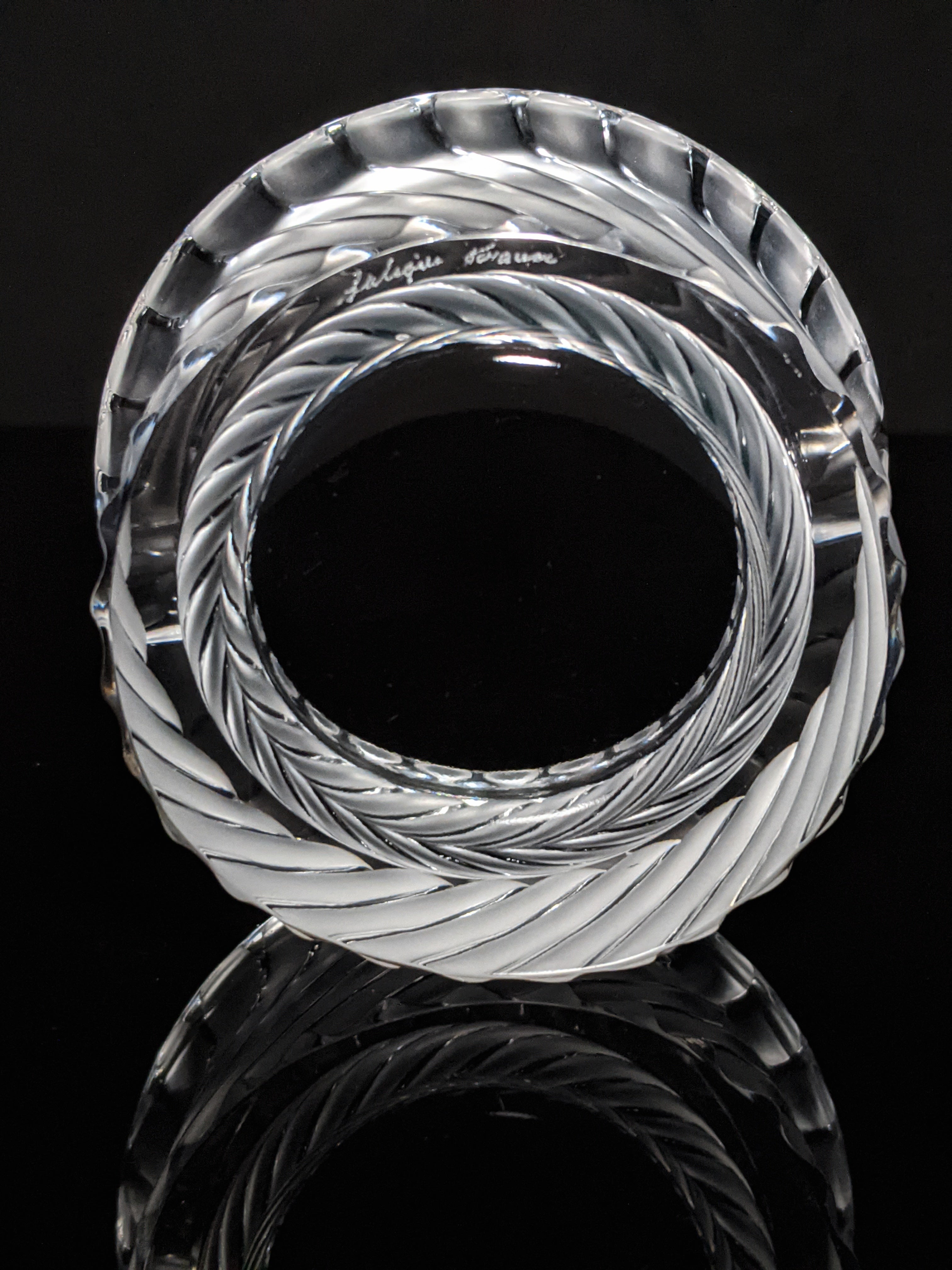Lalique France Crystal Smyrne Ashtray
