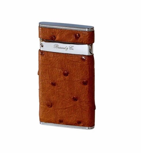 Brizard and Co. The "Sottile" Lighter - Ostrich Tan