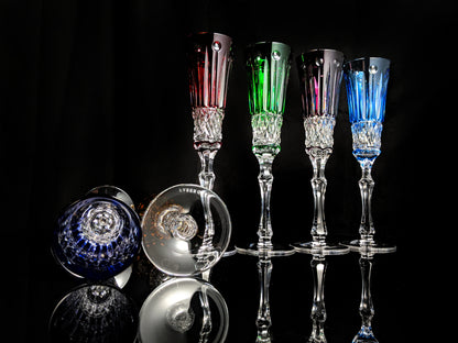 Faberge Xenia Colored Flutes set of 6