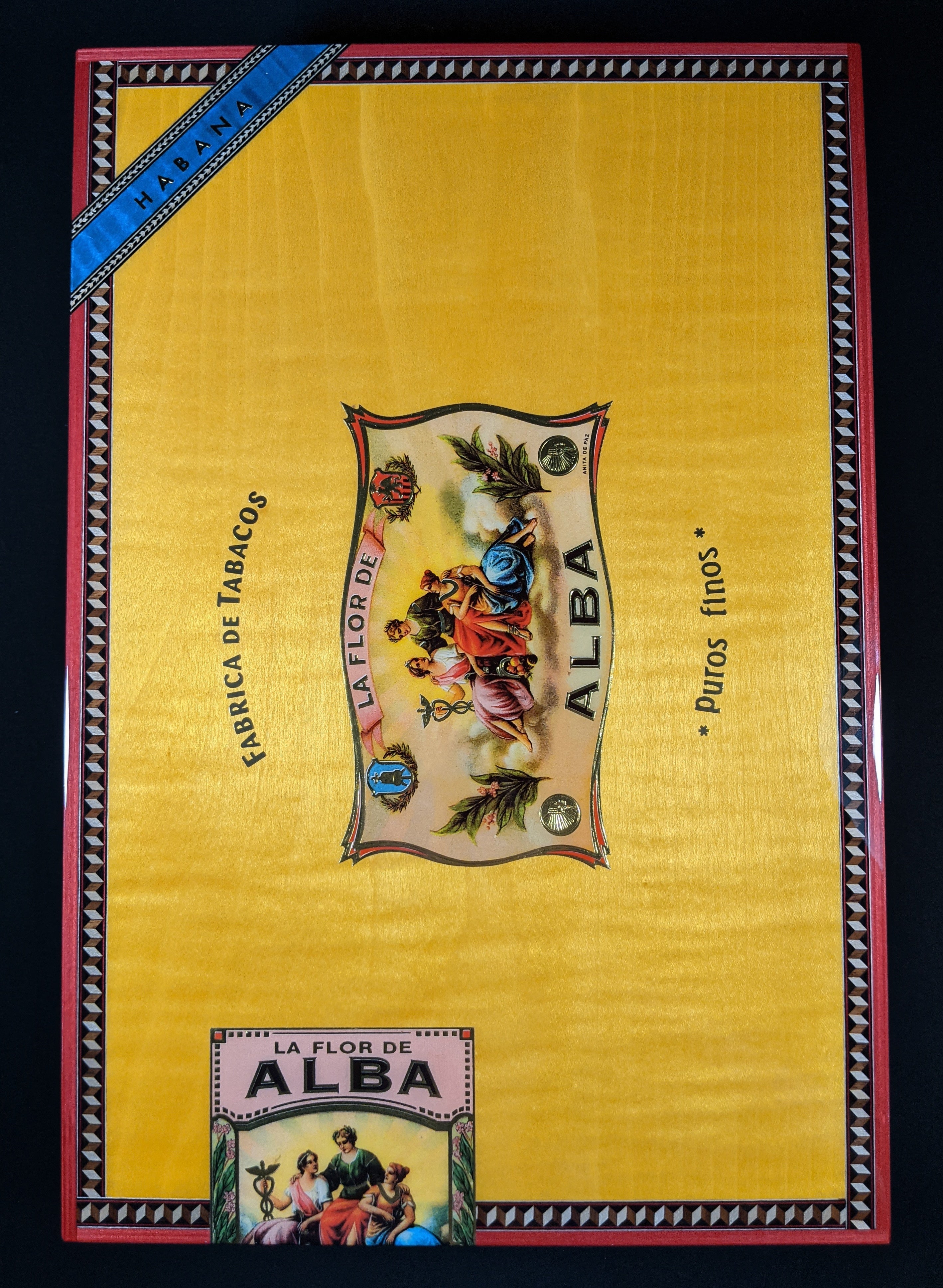 Elie Bleu Alba Gold Yellow Humidor 110 count