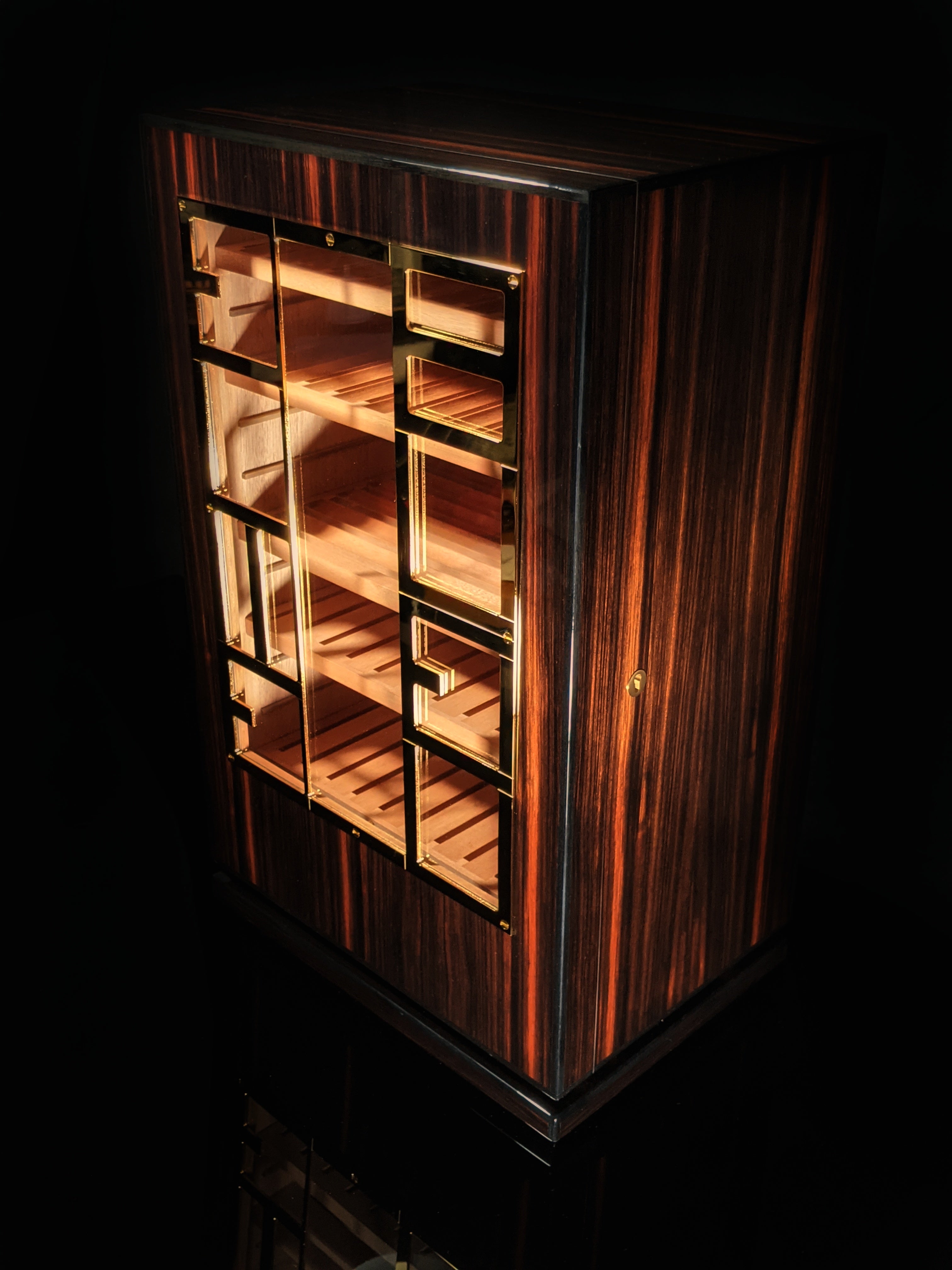 Elie Bleu Macassar Ebony cabinet humidor