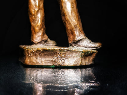 Mark Hopkins Bronze Golf Series Sculpture called " Down the Middle  " Made in USA