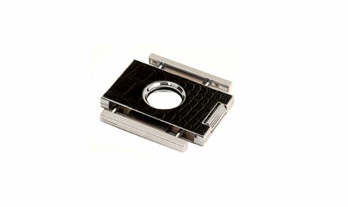 Brizard and Co. The "Elite" Cigar Cutter - Croco Pattern Black