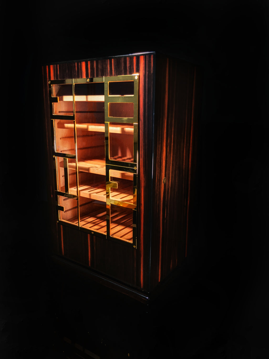 Elie Bleu Macassar Ebony Cabinet Humidor