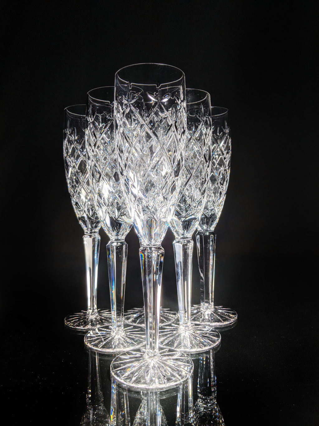 Faberge Clear Crystal Flutes