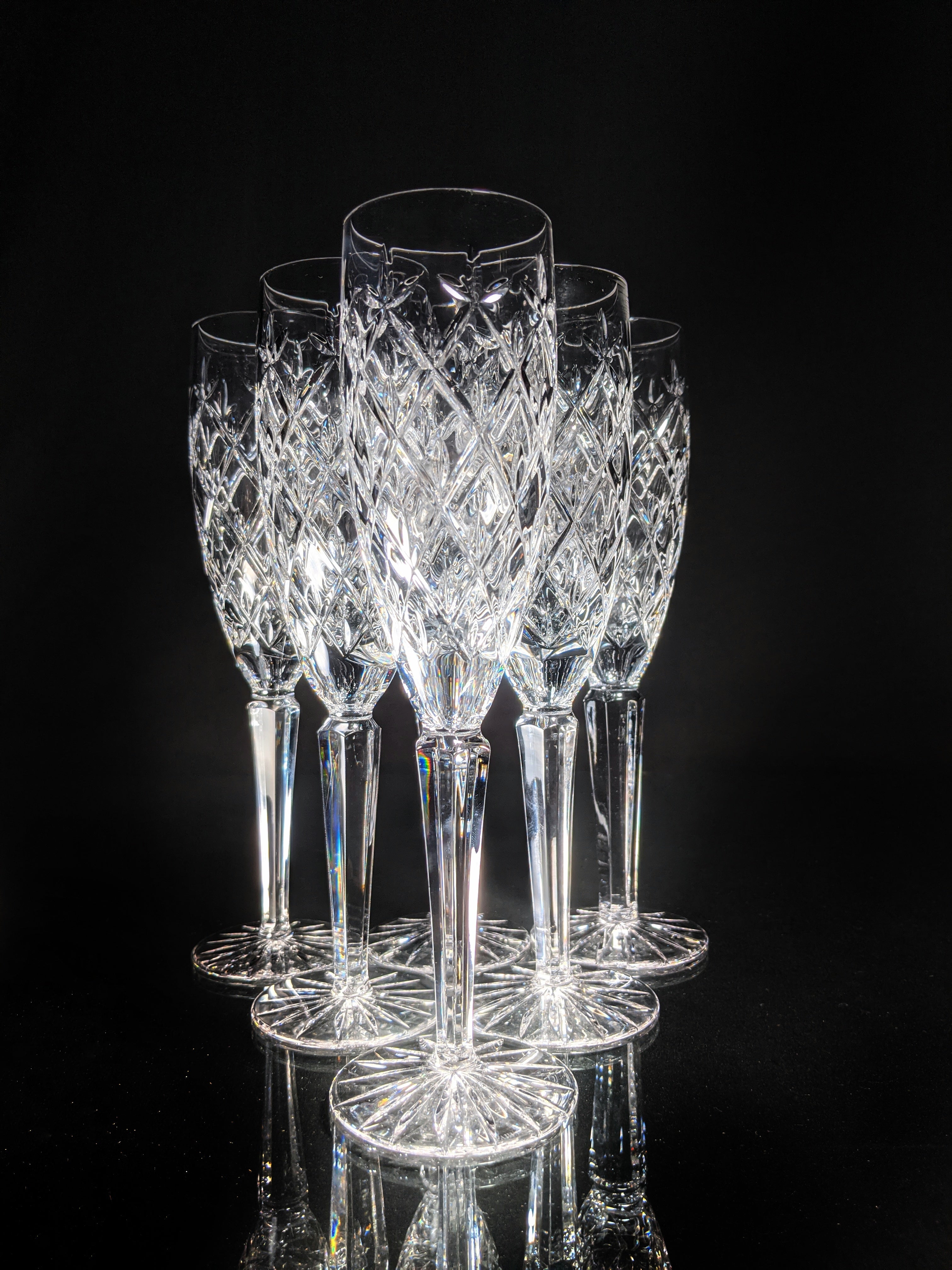 Faberge Clear Crystal Flutes