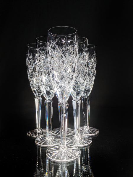 Faberge Clear Crystal Flutes