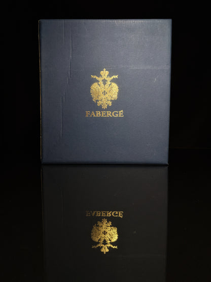 Faberge Crown Clear Cut Crystal Champagne Flutes Set of 6 NIB