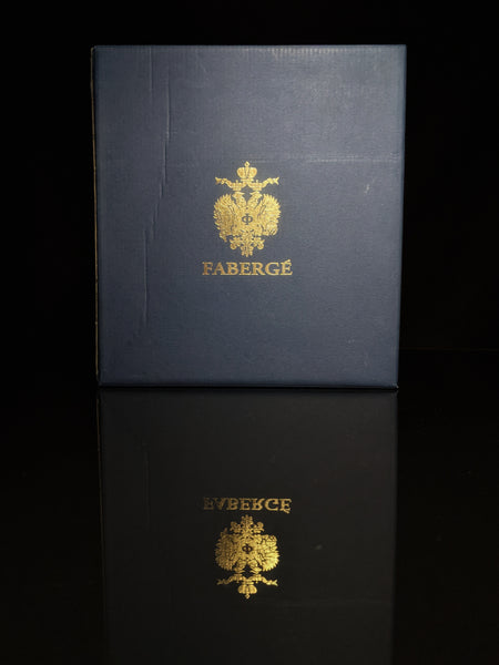 Faberge Crown Clear Cut Crystal Champagne Flutes Set of 6 NIB