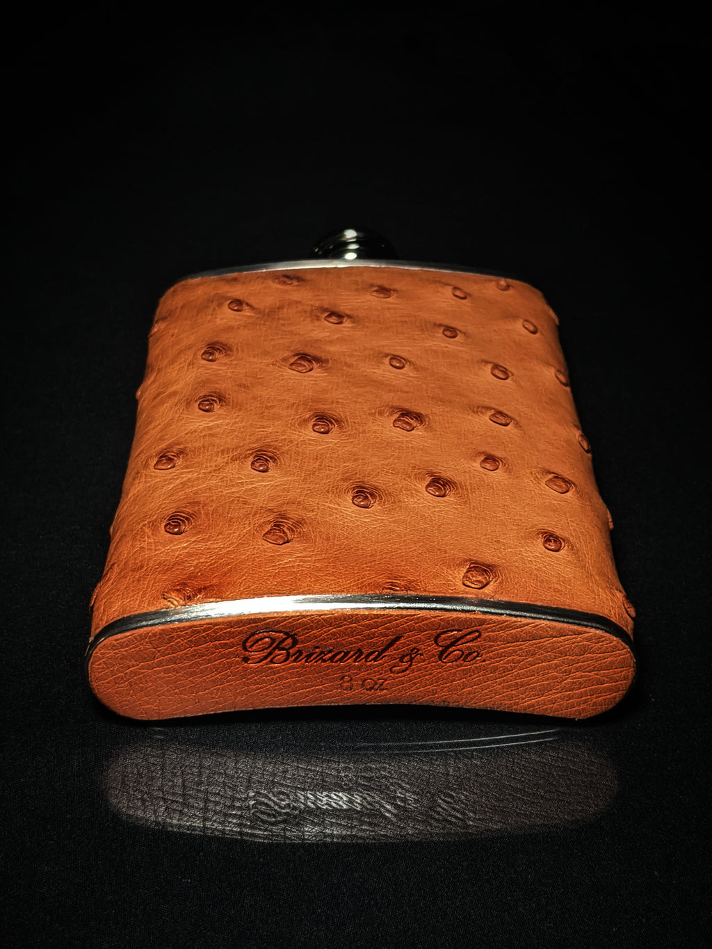Brizard and Co. The 8 oz Flask - Ostrich Tan