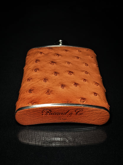 Brizard and Co. The 8 oz Flask - Ostrich Tan