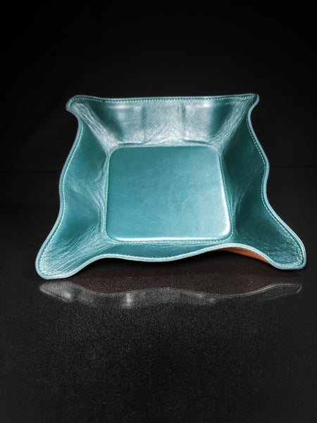 Brizard and Co Augusta Green Leather Valet Tray