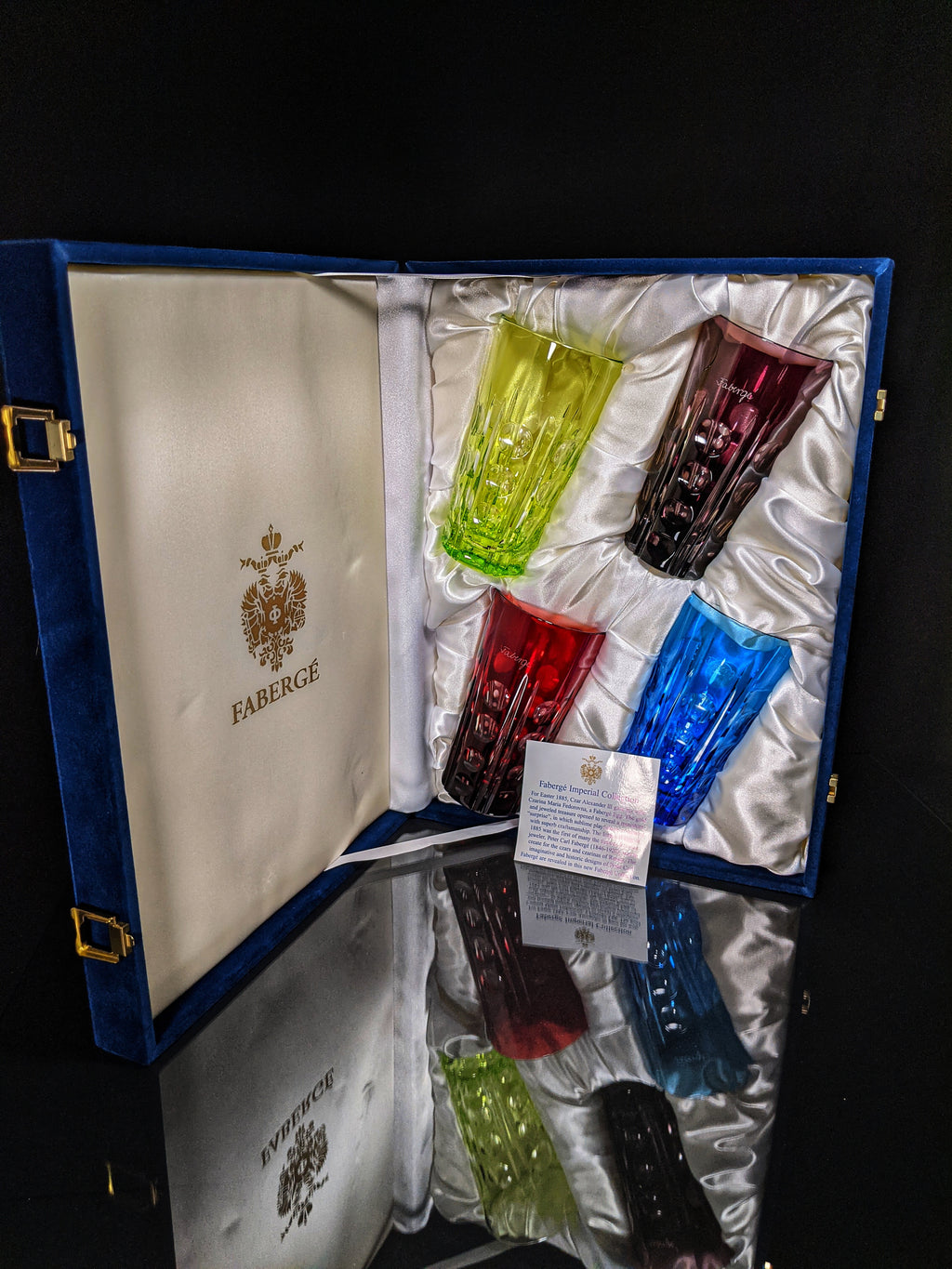 Faberge Crystal Colored Bubble Glasses
