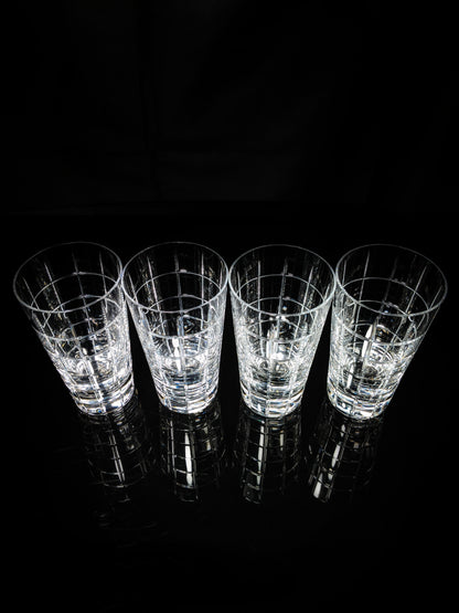 Faberge Metropolitan Double Old Fashion Clear Crystal Glasses set of 4