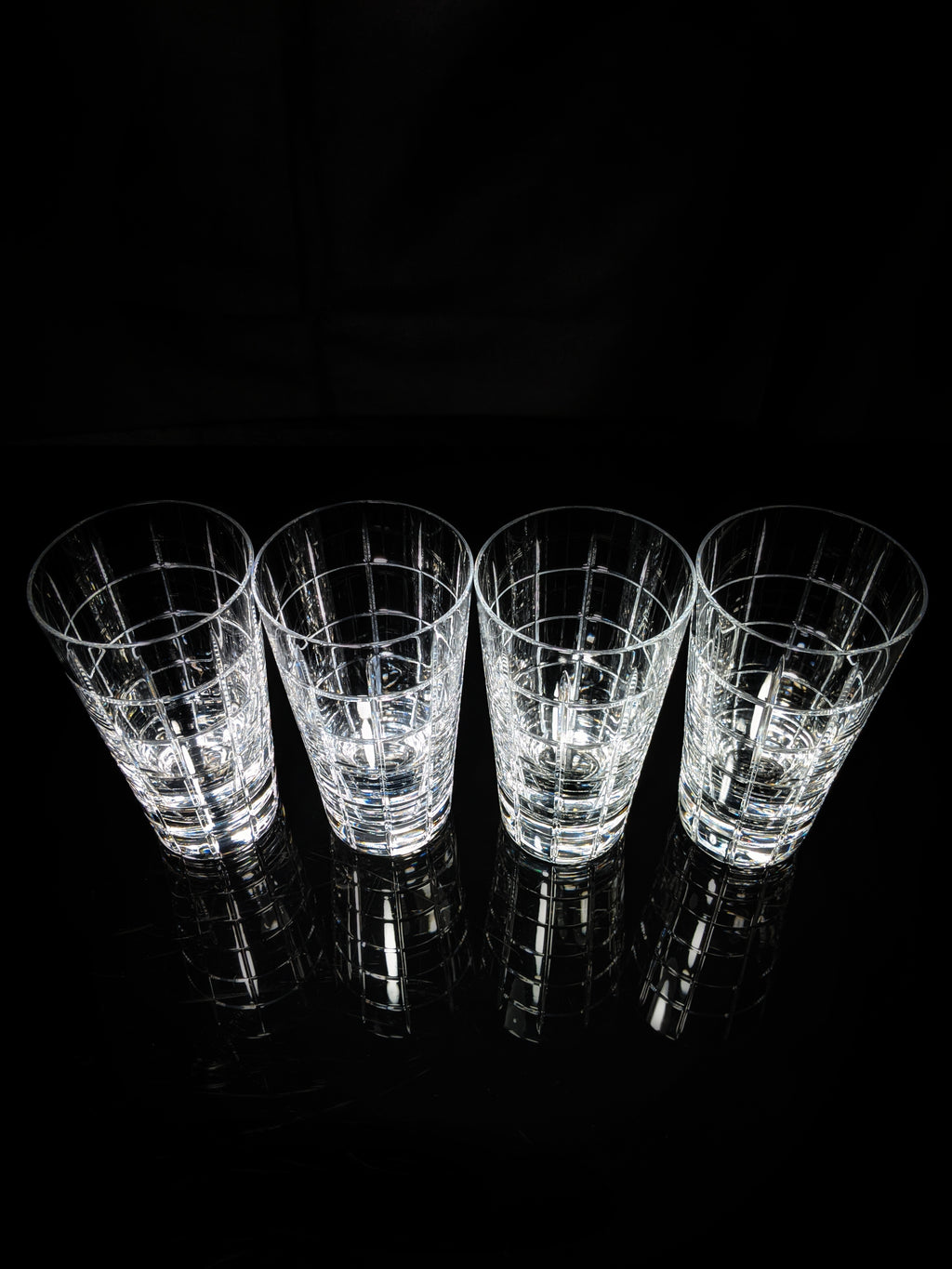 Faberge Metropolitan Double Old Fashion Clear Crystal Glasses set of 4