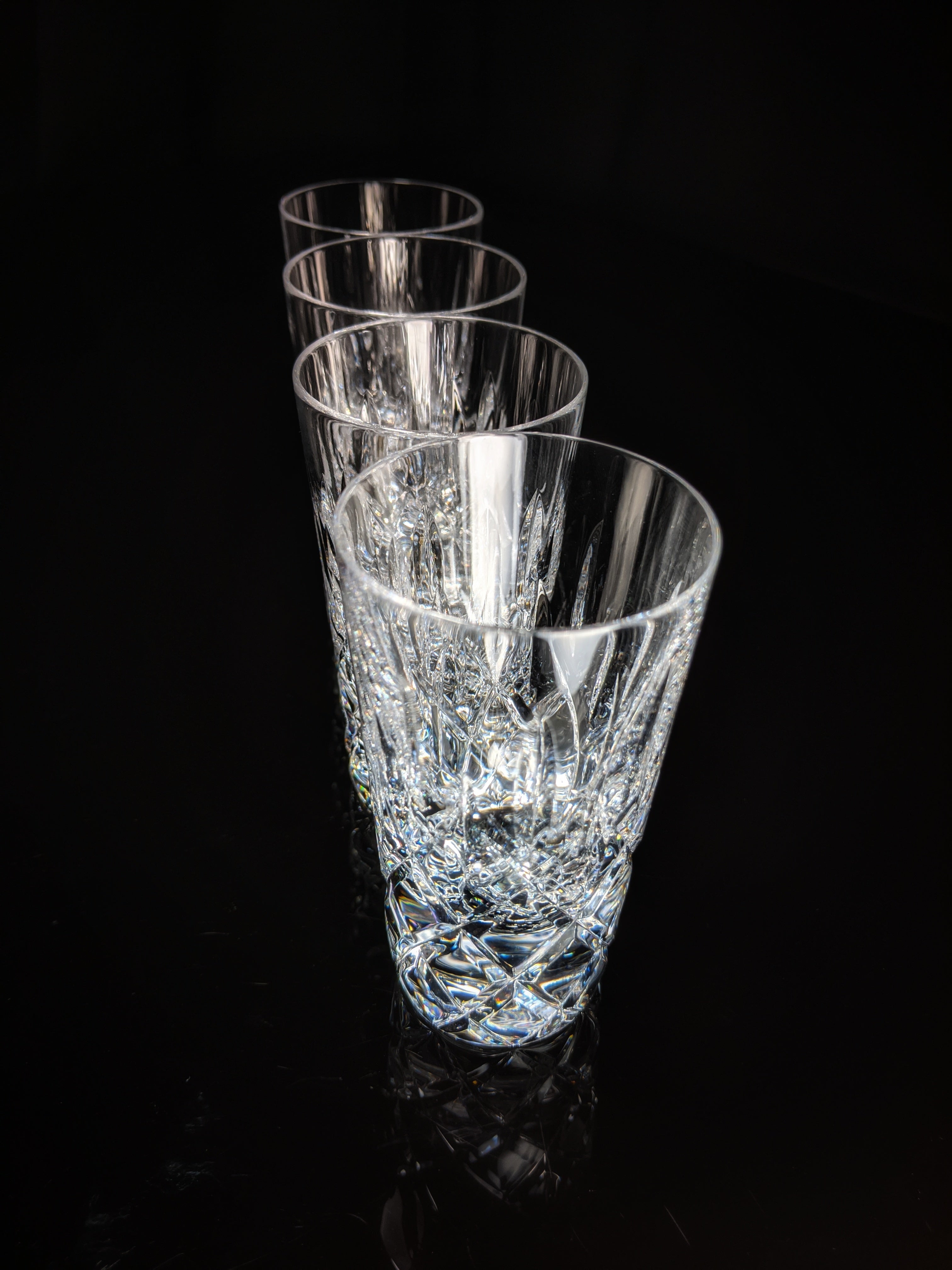 Faberge Clear Crystal Shot Glasses  Set of 4 NIB
