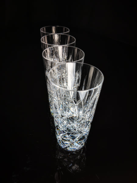 Faberge Clear Crystal Shot Glasses  Set of 4 NIB
