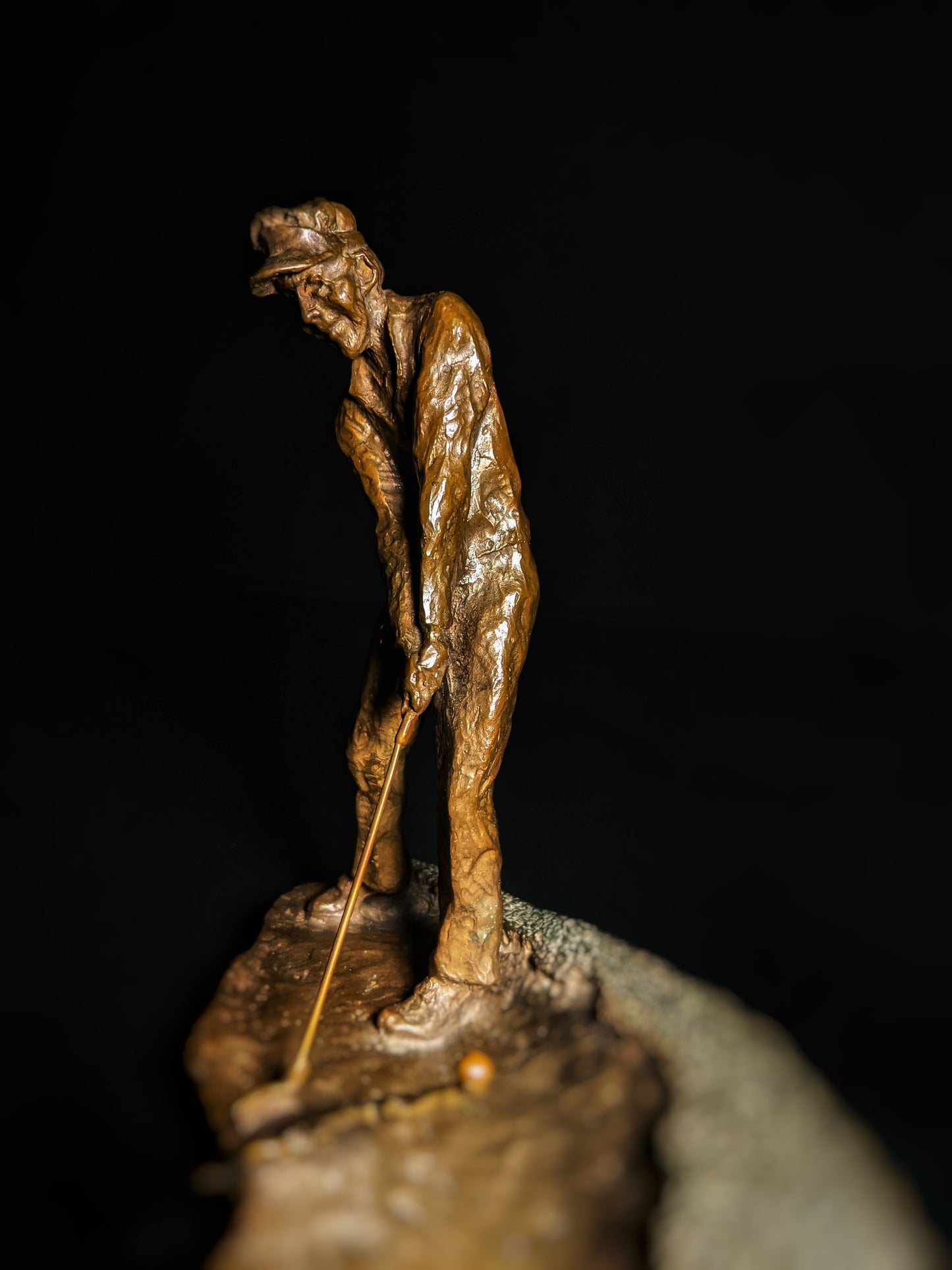 Mark Hopkins Golf Series Bronze Sculpture " Trapshot "