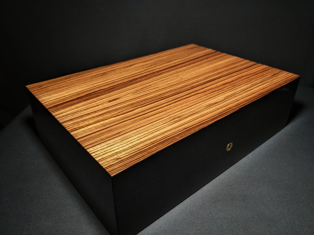 Elie Bleu Zebrawood Humidor 110 count