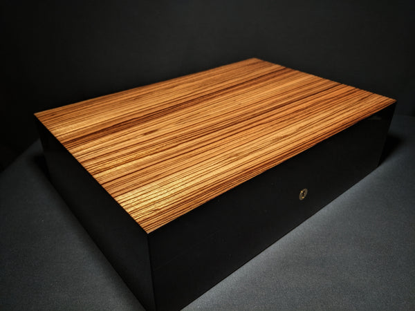 Elie Bleu Zebrawood Humidor 110 count
