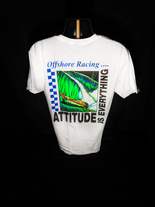 Attitude is Everything Offshore Racing Hanes Beefy-T shirt Large size