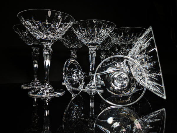 Faberge Clear Crystal Martini Glasses