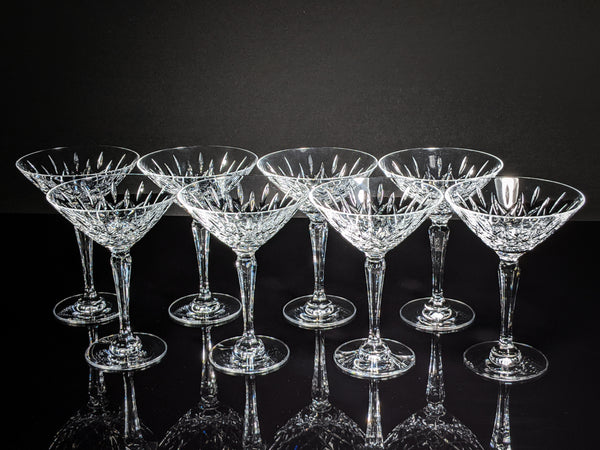 Faberge Clear Crystal Martini Glasses