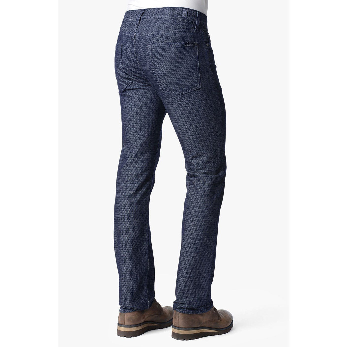 7 For all Mankind Slimmy Straight Leg Indigo Diamond Print 32"