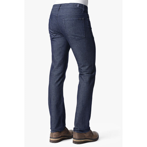 7 For all Mankind Slimmy Straight Leg Indigo Diamond Print 32"