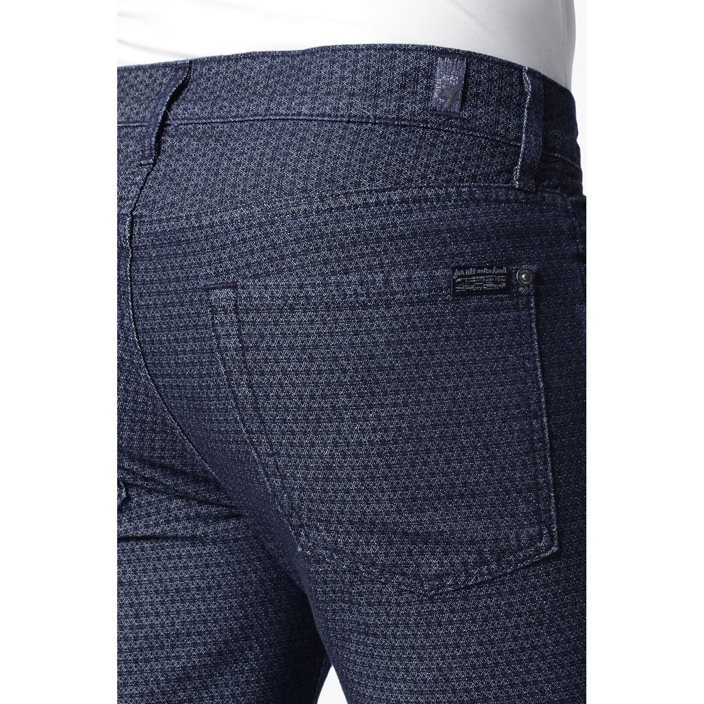 7 For all Mankind Slimmy Straight Leg Indigo Diamond Print 32"