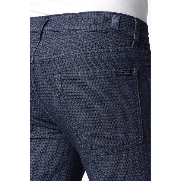 7 For all Mankind Slimmy Straight Leg Indigo Diamond Print 32"