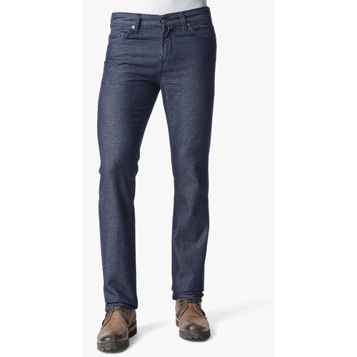 7 For all Mankind Slimmy Straight Leg Indigo Diamond Print 32"