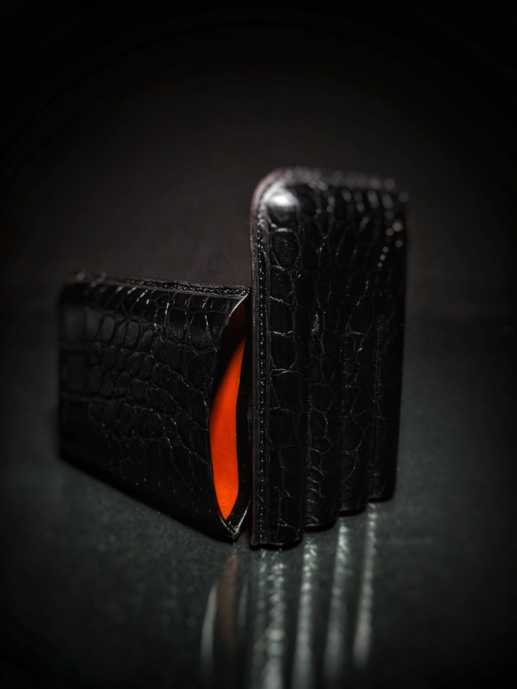 Pheasant by RD Gomez Black Croc Embossed Leather  Case